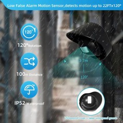 H2C8 Waterproof 656ft Wireless Driveway Alarm Motion Sensor Alarm Indoor Outdoor