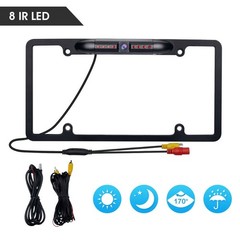 Car Backup Camera License Plate Frame Rear View Parking Kit+4.3″ Monitor Bracket