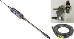 Sirio CB/10M 3/8 Antenna + Mirror Mount with 3/8 to SO-238 Stud 18FT RG213 Cable