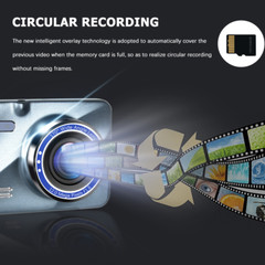 Touch Screen Dash Cam 4″ 1080P Dual Lens Car DVR Recorder Front And Rear Camera