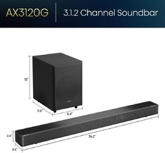 Hisense AX3120G 3.1.2Ch Sound Bar with Wireless Subwoofer 360W Dolby Atmos BT5.3