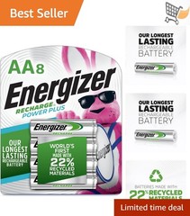 Rechargeable AA Batteries 8 Pack Nimh Household Use Eco-Friendly Leak Proof