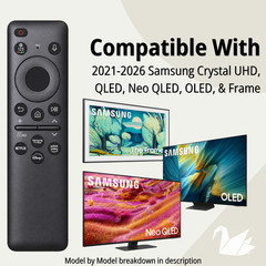 Samsung Smart TV Voice Remote for 2021-2025 Crystal UHD, OLED, QLED, & more