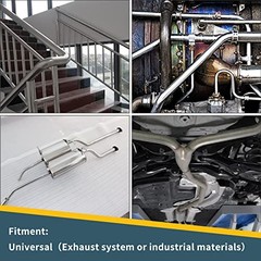 2.25 Inch DIY Custom Mandrel Exhaust Pipe Tube Pipe, 40 Inch Straight Pipe,