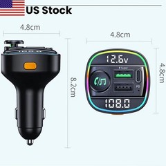 Bluetooth FM Transmitter Car Adapter Hands Free Radio USB Charger AUX Audio