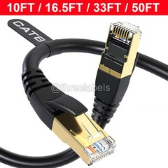 Cat 8 Ethernet RJ45 Cable Super Speed 40Gbps Patch LAN Network Gold Plated USA