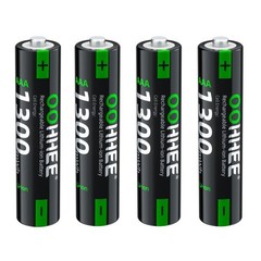 4/8/12/16x 1300mWh AAA Rechargeable Lithium Battery + 1.5V Charging Storage Box