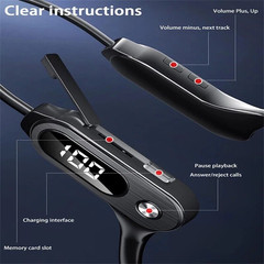 Bluetooth 5.3 Bone Conduction Headphones Wireless Outdoor Sport Headset LOT