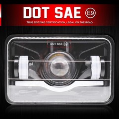 4PC 4×6″ led headlights DRL Hi/Lo Beam DRL For chevy C10 Pickup truck 1980-1986
