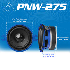 AudioControl PNW-275 2.75″ Component Midrange Speakers PNW Series High-Fidelity