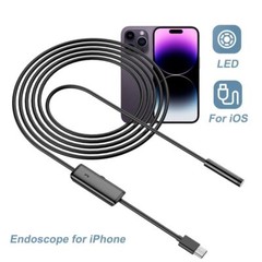 2M/3/5M 8LED Endoscope Borescope 8mm Inspection Camera Scope for iPhone 14 13 12