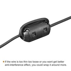 uxcell 3.5-5mm Ferrite Cores Ring Clip-On RFI EMI Noise 3.5-5mm, Black