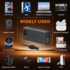 200W Car Power Inverter DC 12V to AC 110V Converter Adapter Charger Outlet US