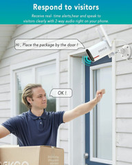 WiFi Security Cameras-DEKCO 1080p Pan Rotating 180° Wired 1 Count (Pack of 1)