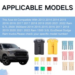 22pc Micro Fuse Set Fits Dodge Ram 1500 2500 3500 2013-2022 Assortment