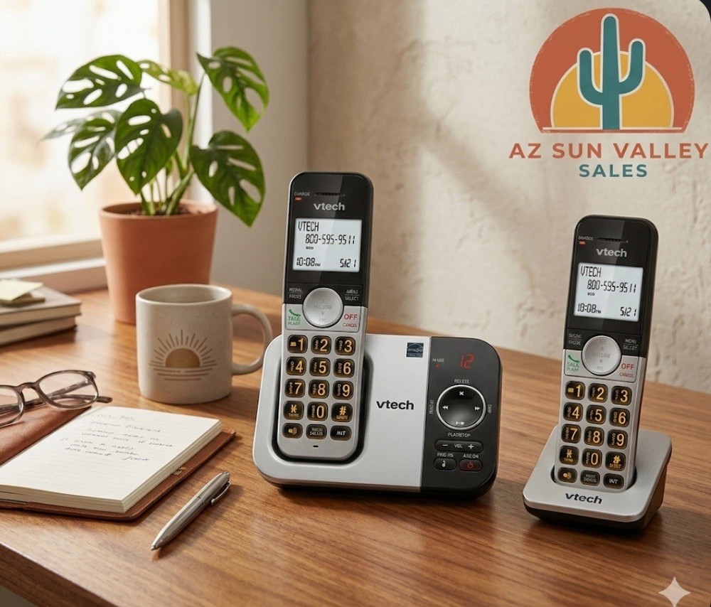 ​VTech VG231-2 Cordless Phone System – 2 Handsets – Easy to Use – Large LCD