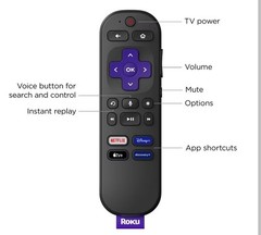 Roku Streaming Stick 4K 2160p HDR Dolby Vision Wi-Fi HDMI Voice Remote