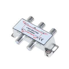 4-Way TV Splitter 5-2300 MHz Coax Cable Adapter for RG59 RG6 HDTV Satellite