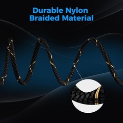16/2 ofc Speaker Wire 25ft – Durable Nylon Braided Cable for High-Fidelity Audio