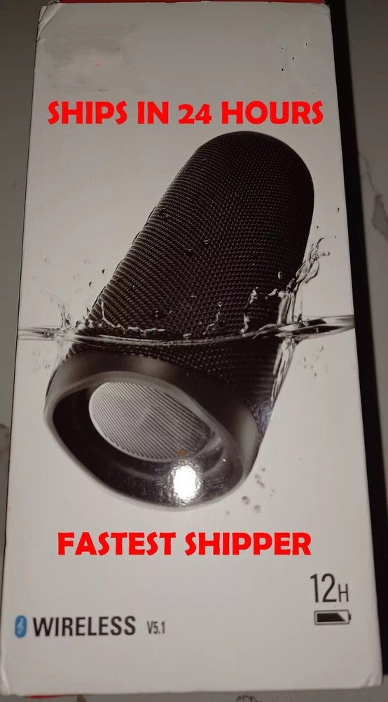 Portable Bluetooth Speaker Waterproof BLACK – SHIPS IN 24 HRS