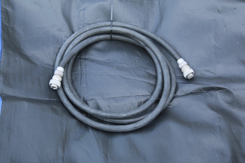 PAIR OF MILITARY CABLE 5 PIN FEMALE / MALE FROM PA SYSTEM – KOREA/VIETNAM ERA