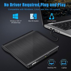Slim External CD DVD Drive USB 3.0 Disc Player Burner Writer For Laptop PC Mac