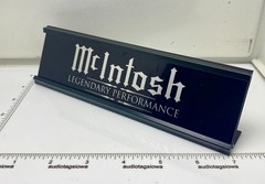 McIntosh Legendary Performance Desk Sign – Custom Made Aluminum Dual Sided