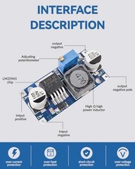LM2596 DC to DC Buck Converter 3.0-40V to 1.5-35V Adjustable Voltage 5 Pack