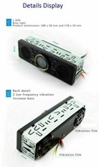 SD Car Radio Stereo MP3 Player Speaker In-Dash 12V 1 Din Bluetooth FM AUX USB TF