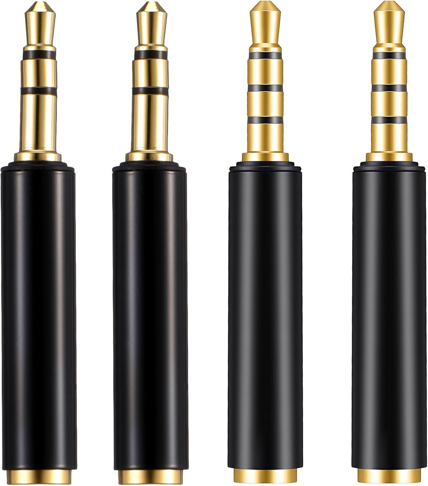 4 Pack 3.5Mm TRS Male to 3.5Mm TRRS Adapter, TRRS to TRS Adapter Male