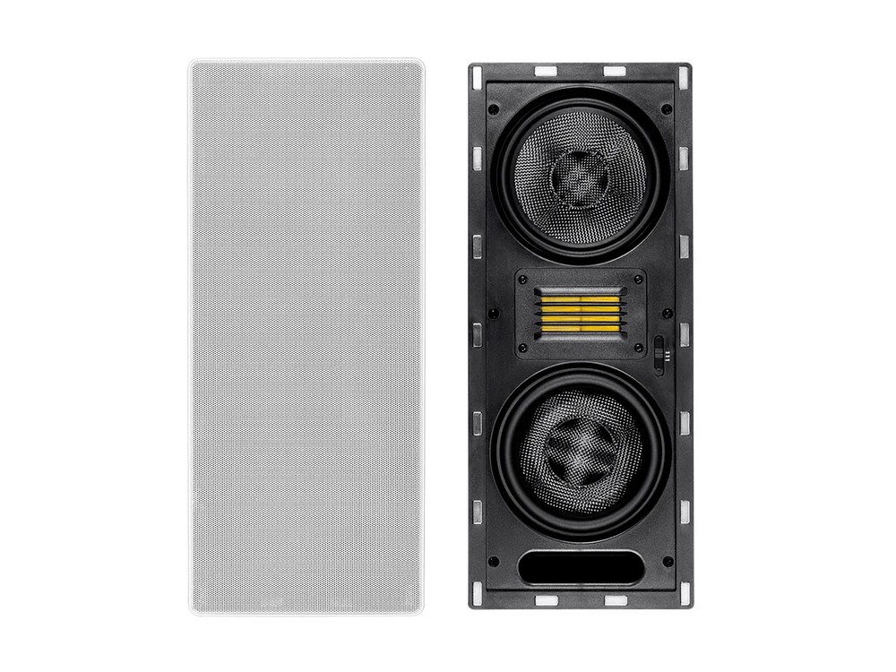 Monoprice 3-Way Carbon Fiber In-Wall Speaker – 6.5in With Ribbon Tweeter (Each)