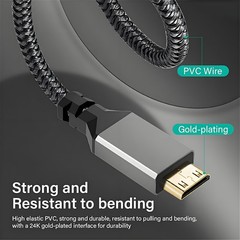 Mini HDMI zu HDMI Kabel 0.3m 1m 1.5m 2m 3m 5m Ultra HD 4k Full HD HDMI 2.0 Grey