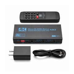 4K 60Hz HDMI Matrix Switcher Splitter 4×2 4 In 2 Out Support ARC EDID