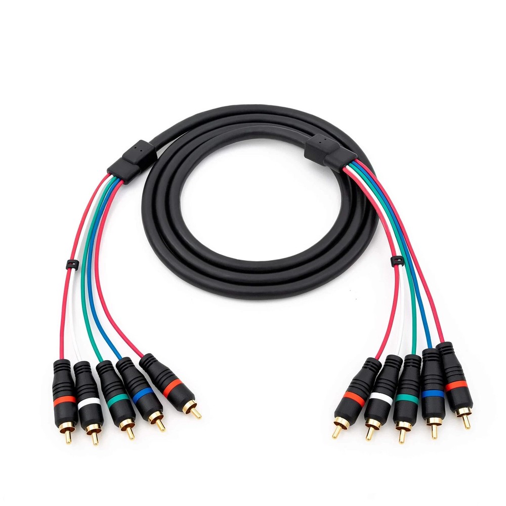 YPbPr Component Video RCA Cable 6ft – Male-to-Male High-Quality Connection