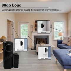 Door Window Alarm – 90dB Loud Home Security Sensor for Kids Safety, Burglar A…