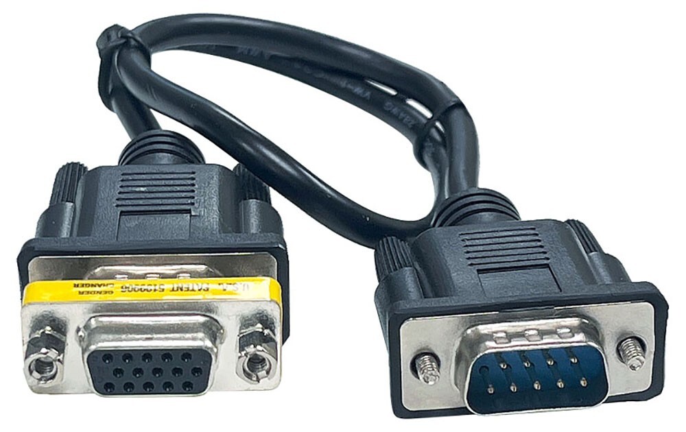 RGB CGA DB 9-Pin Male To VGA HD 15-Pin Female Adapter Cable