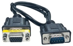 RGB CGA DB 9-Pin Male To VGA HD 15-Pin Female Adapter Cable