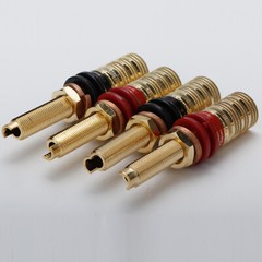 4Pcs HiFi Speaker Binding Post Gold Plated Audio Jack Sockets Plug Terminals