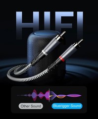 Angled 3.5mm to 2RCA Audio Cable, 15FT for Easy Connectivity and Sound Quality