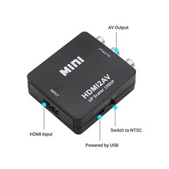 HDMI To RCA AV Converter Adapter 1080P CVBs 3RCA For Video Audio Xbox TV PC DVD