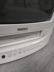 Toshiba MV13J3 13″ CRT TV VCR Combo VHS Tested Working (Remote none working)
