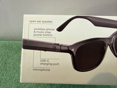 New WeariQ Wireless Smart Glasses Bluetooth, Black Polarized Lenses, Large Frame