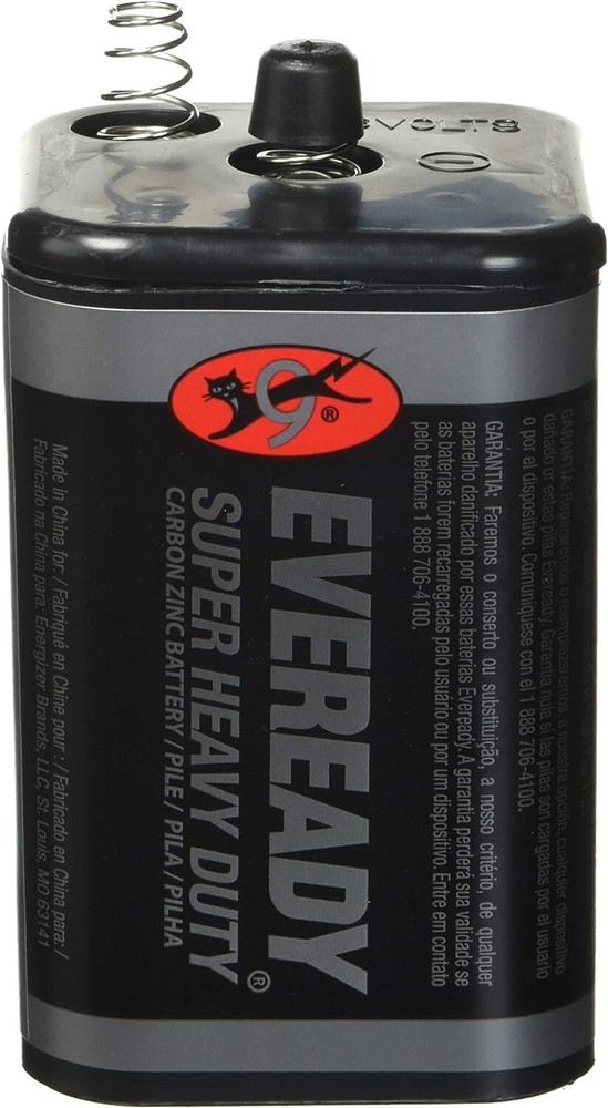 EVEREADY 6V Battery, Super Heavy Duty 6 Volt Battery, 1 Count