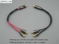 A19(0.5m 1.5ft)–RCA Male to 2 x Female Canare L-4E6S Star Quad HIFI Audio Cable