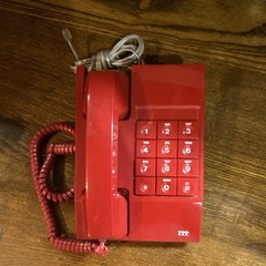ITT Vintage/Retro Red Corded Push-Button Desk Telephone w/ Handset, 1-Line