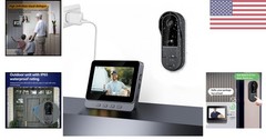 Wireless 1080P Doorbell Camera with Two-Way Audio & 170° View – No Subscription