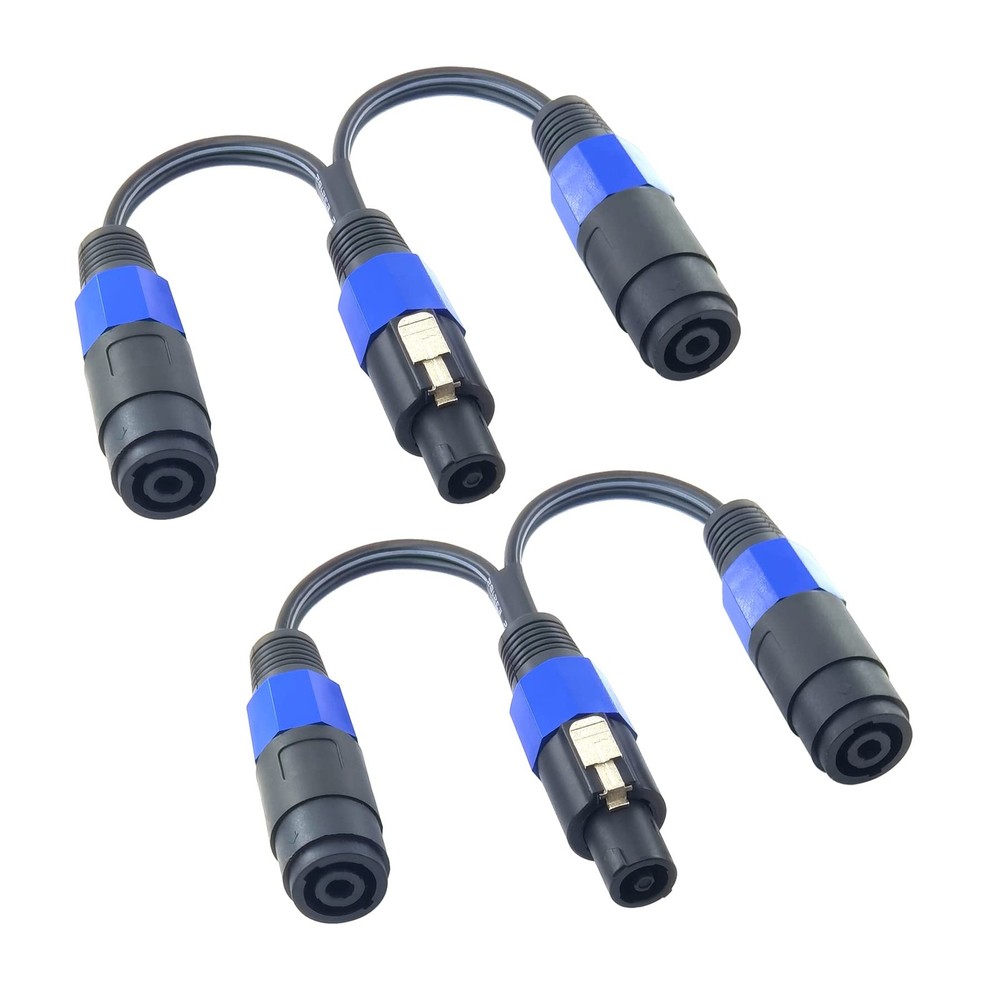 speakon Splitter Cable 1 Male 2 Female Speaker Break Out Splitter Speak-on Cable