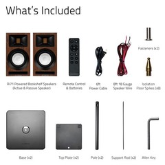 Fluance Ri71 Powered Bookshelf Speakers with Speaker Stands
