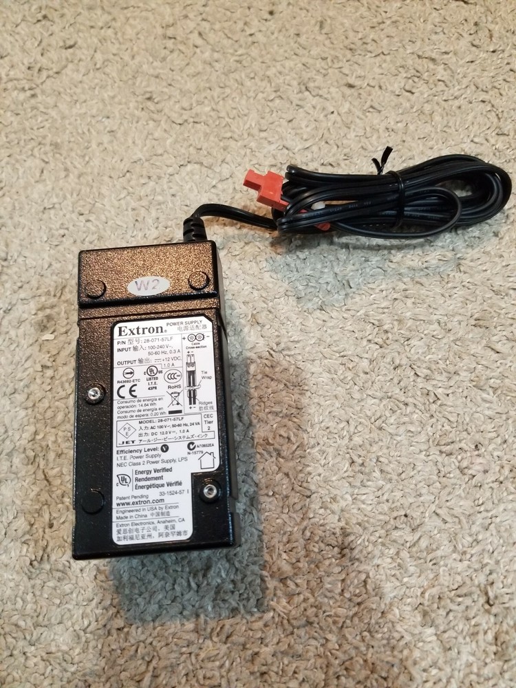 Extron AC Adapter Model 28-071-57LF – with output +12VDC 1.0A