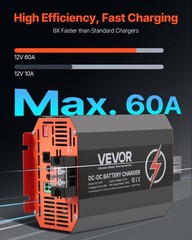 VEVOR 12V 60A DC to DC Charger Battery Charger 750W for Lead-Acid and Lithium
